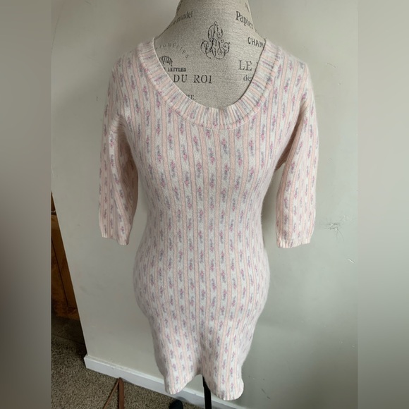 La Fee Maraboutee Women's Coquette Knit Mini Dress France Wool Angora Romantic S - Picture 13 of 14